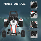 HOMCOM Kids Adjustable Seat PP Pedal Go-Kart White/Red - anydaydirect