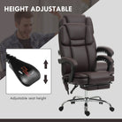 Vinsetto Six Point Vibrating Massage Office Chair - Dark Brown - anydaydirect