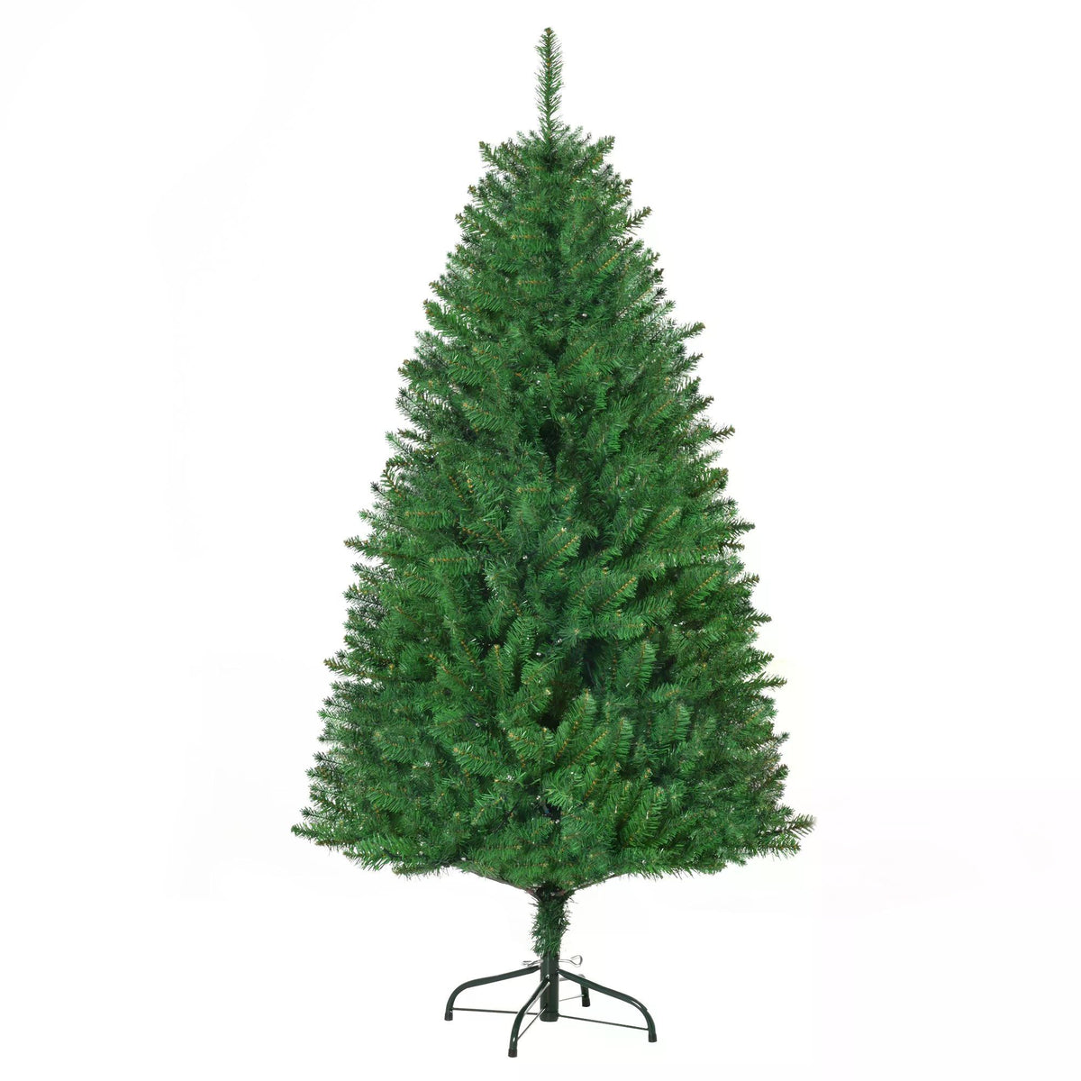 HOMCOM 5ft Prelit Christmas Tree Artificial Tree Warm White LED Light Holiday Home Xmas Decoration, Green - anydaydirect