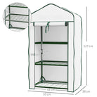 Outsunny Three-Tier Mini Greenhouse - White - anydaydirect