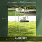 Outsunny Gazebo Side Panels, 2 Pack Sides Replacement, for 3x3(m) or 3x6m Pop Up Gazebo, with Windows and Doors, Green - anydaydirect