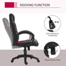 Vinsetto Office Chair Faux Leather Swivel Computer Desk Chair for Home Office with Wheels Armrests Black - anydaydirect