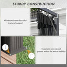 Outsunny 3 x 3m Aluminium Frame Pergola, with Retractable Roof - Dark Grey - anydaydirect