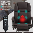 Vinsetto Six Point Vibrating Massage Office Chair - Dark Brown - anydaydirect