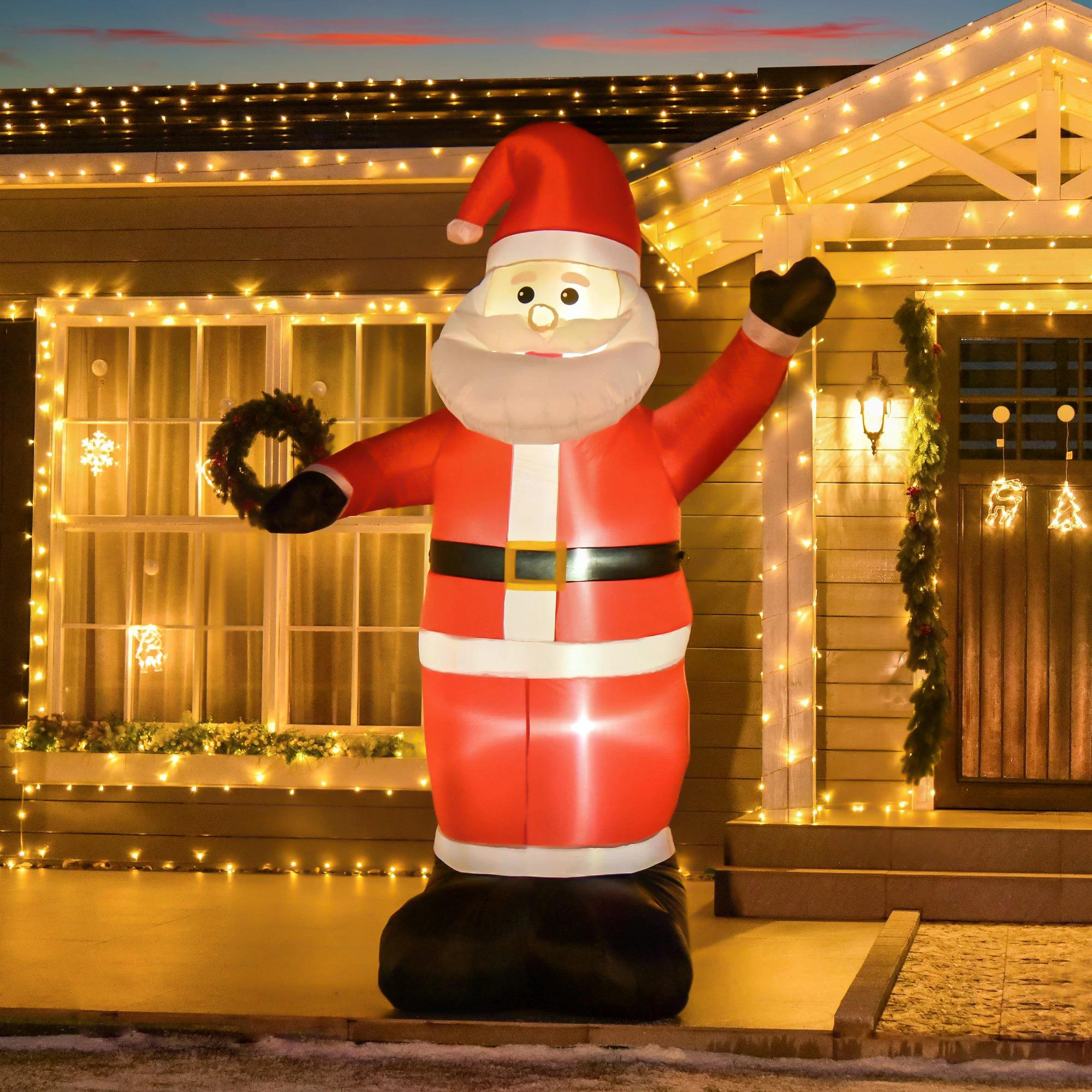 HOMCOM Inflatable 2.4m Santa Claus W/LED lights - anydaydirect