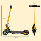 SPORTNOW Folding Electric Scooter for Kids Age 6-14 with Dual Brakes, Front Suspension, LED Colourful Lights and Display, 6.8kg Lightweight Aluminium E Scooter, Up to 14 KM/H & 6 KM, Gold Tone - anydaydirect