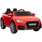 HOMCOM Compatible for 12V Rechargeable Battery Ride On Car w/ Remote Forward Reverse Lights Horn MP3 Player Red w/ Seat Belt Audi TT RS - anydaydirect