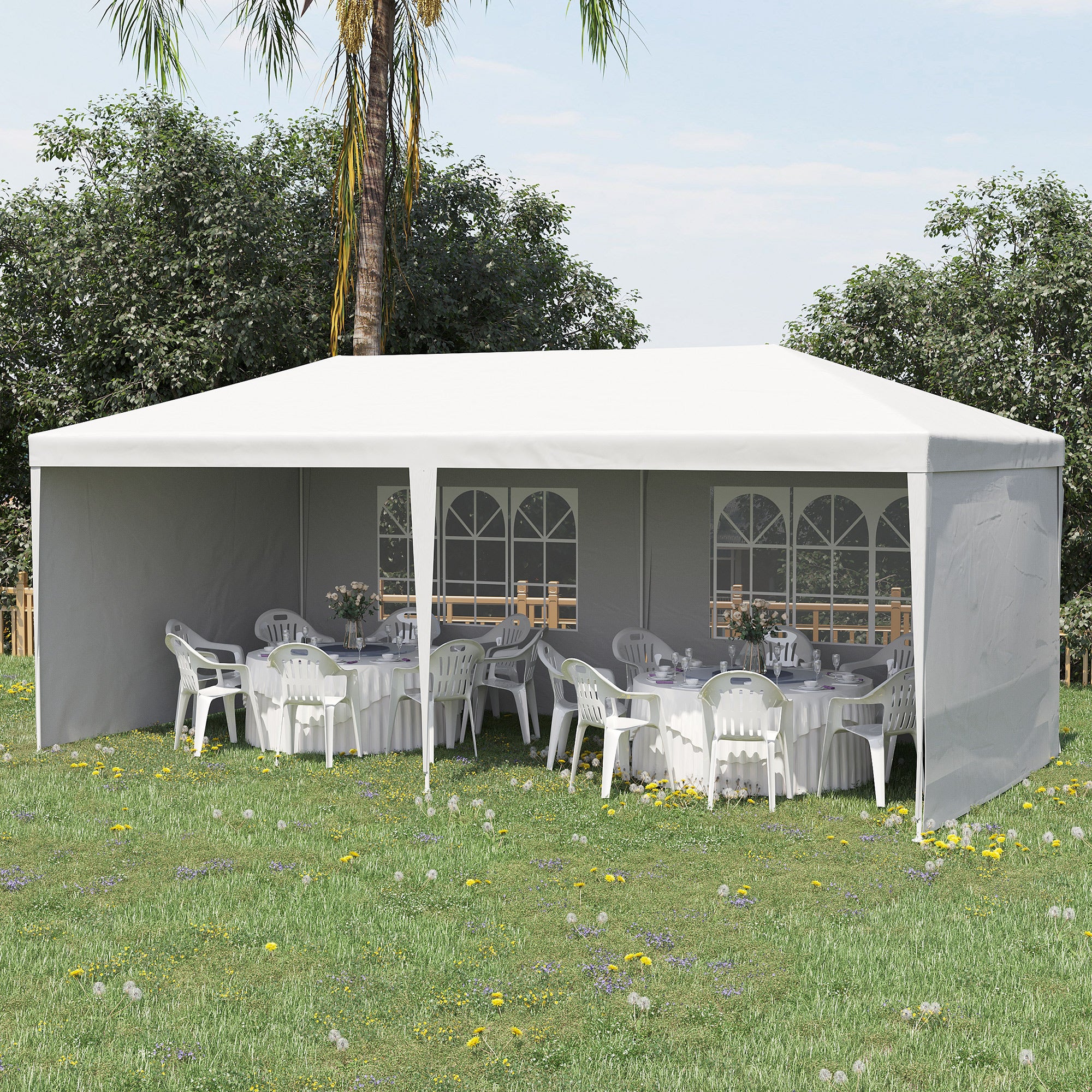 tent 6x3 Outsunny 6x3m Party Tent - Eco-Friendly & Durable