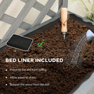 Outsunny 52L Wooden Planter, with Trellis and Shelves - Grey - anydaydirect