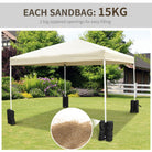 Outsunny 4pcs Gazebo Weight Sand Bags Leg Weights Marquee Tent Canopy Base - anydaydirect
