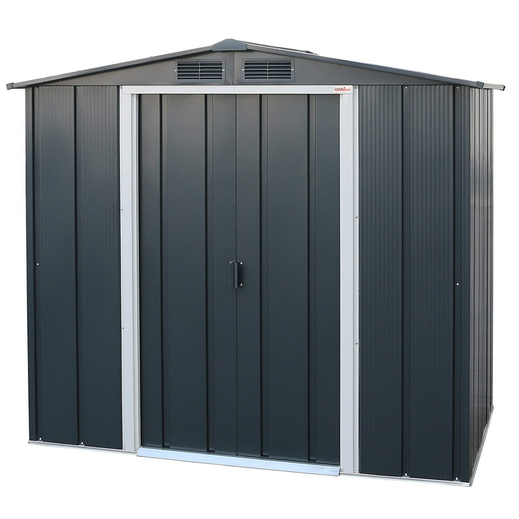 Sapphire 6x4ft Apex Metal Shed - Grey