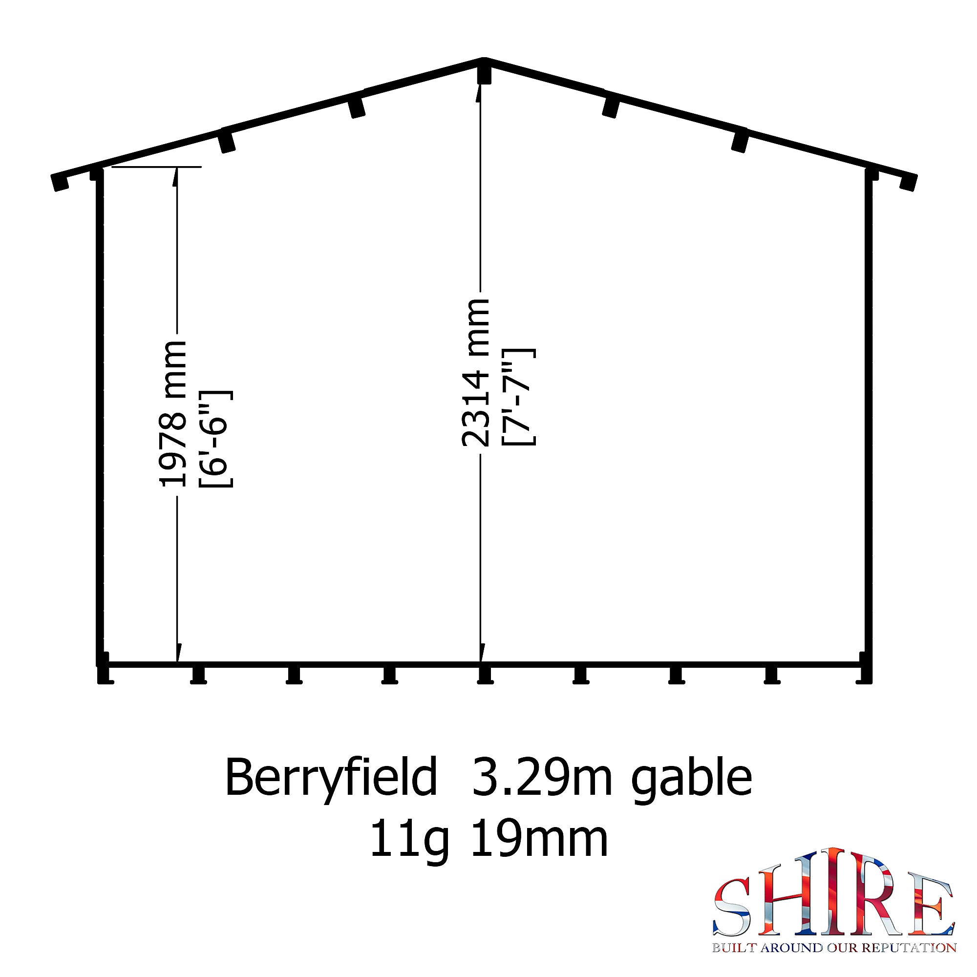 Shire Berryfield 11x6 Log Cabin