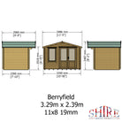 Shire Berryfield 11x6 Log Cabin