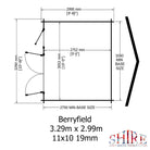 Shire Berryfield 13x10 Log Cabin