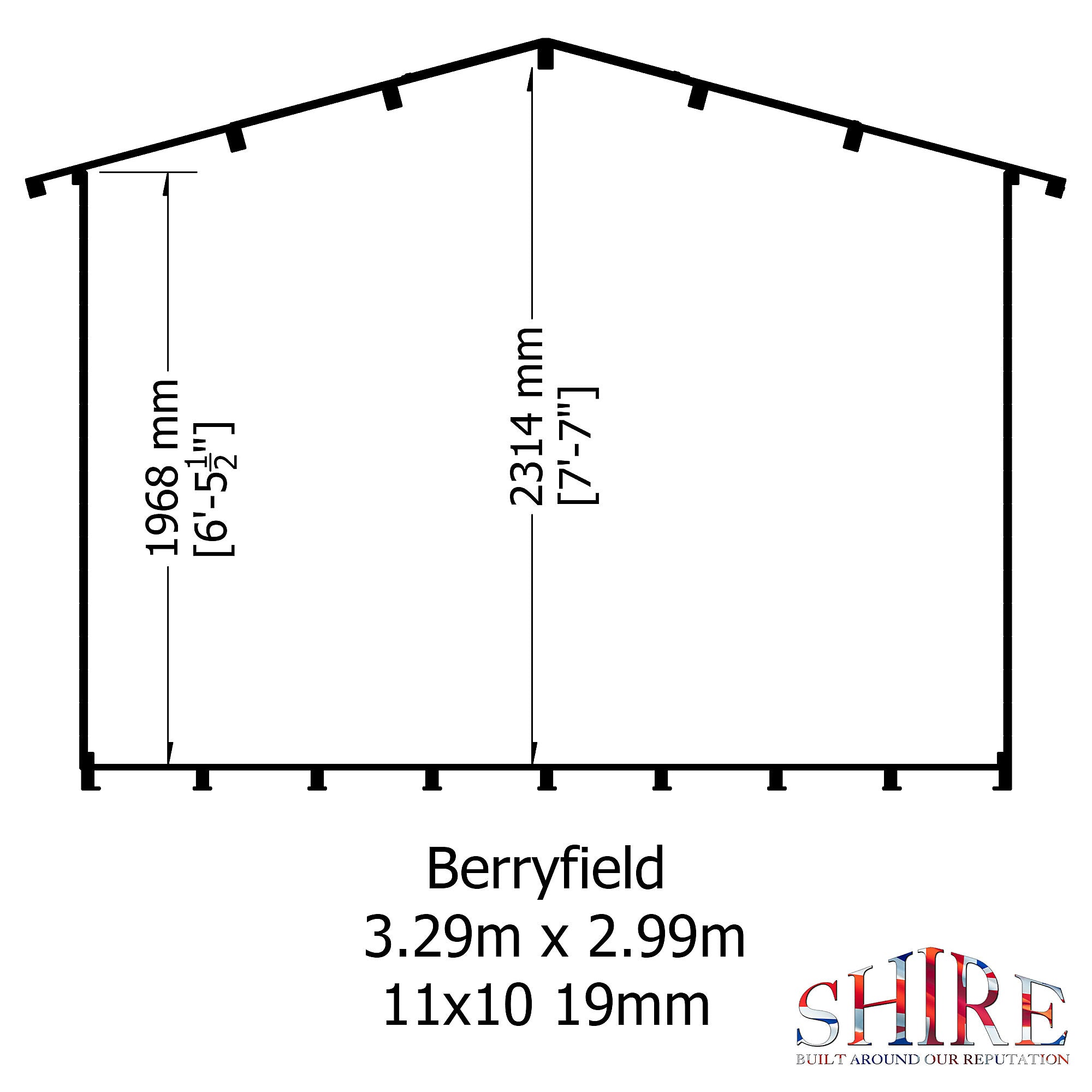 Shire Berryfield 13x10 Log Cabin