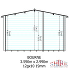 Shire Bourne 12x10 Log Cabin