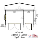 Shire Bourne 12x6 Log Cabin