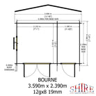 Shire Bourne 12x8 Log Cabin