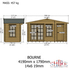 Shire Bourne 14x6 Log Cabin