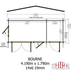 Shire Bourne 14x6 Log Cabin