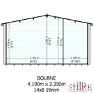 Shire Bourne 14x8 Log Cabin
