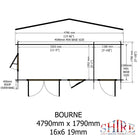 Shire Bourne 16x6 Log Cabin