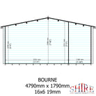 Shire Bourne 16x6 Log Cabin