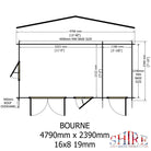 Shire Bourne 16x8 Log Cabin