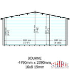 Shire Bourne 16x8 Log Cabin