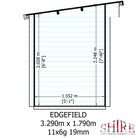 Shire Edgefield 11x6 Log Cabin