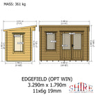 Shire Edgefield 11x6 Log Cabin