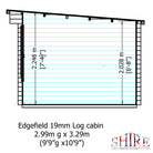 Shire Edgefield 13x10 Log Cabin