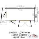 Shire Edgefield 13x6 Log Cabin