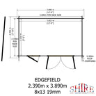 Shire Edgefield 13x8 Log Cabin
