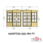 Shire Hampton 6x6 Summerhouse
