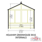 Shire Holkham 8x16 Timber Greenhouse