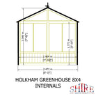 Shire Holkham 8x4 Timber Greenhouse