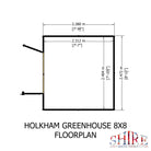 Shire Holkham 8x8 Timber Greenhouse
