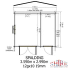 Shire Spalding 12x10 Log Cabin