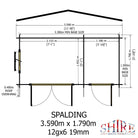 Shire Spalding 12x6 Log Cabin