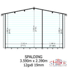 Shire Spalding 12x8 Log Cabin
