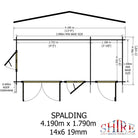 Shire Spalding 14x6 Log Cabin