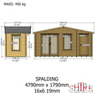 Shire Spalding 16x6 Log Cabin
