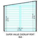 Shire Super Value Overlap Pent Shed 8x6