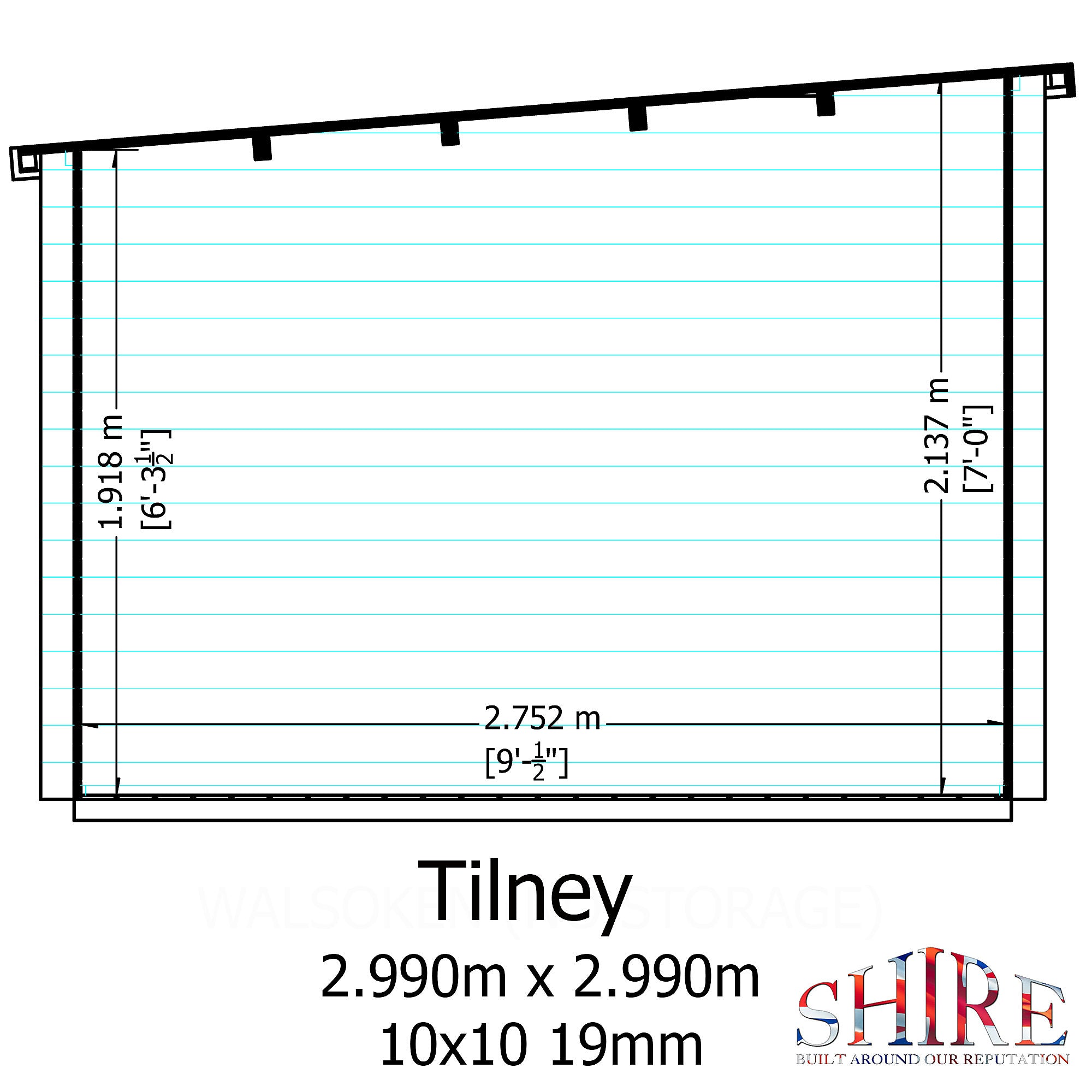 Shire Tilney 10x10 Log Cabin