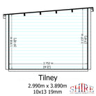 Shire Tilney 13x10 Log Cabin