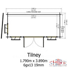 Shire Tilney 13x6 Log Cabin