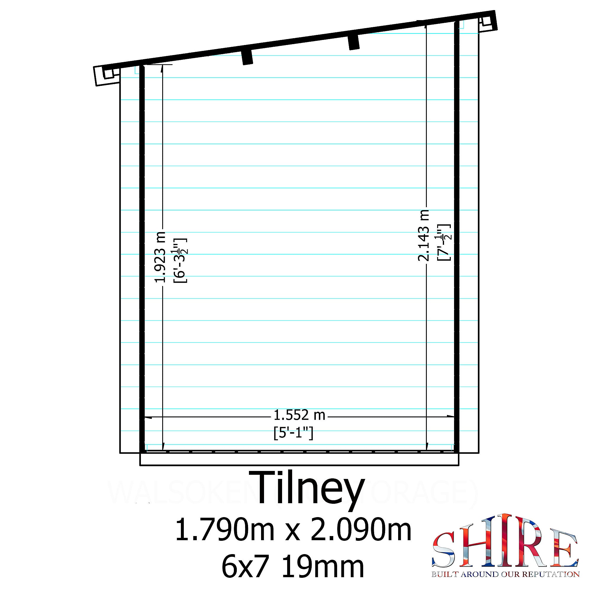 Shire Tilney 7x6 Log Cabin