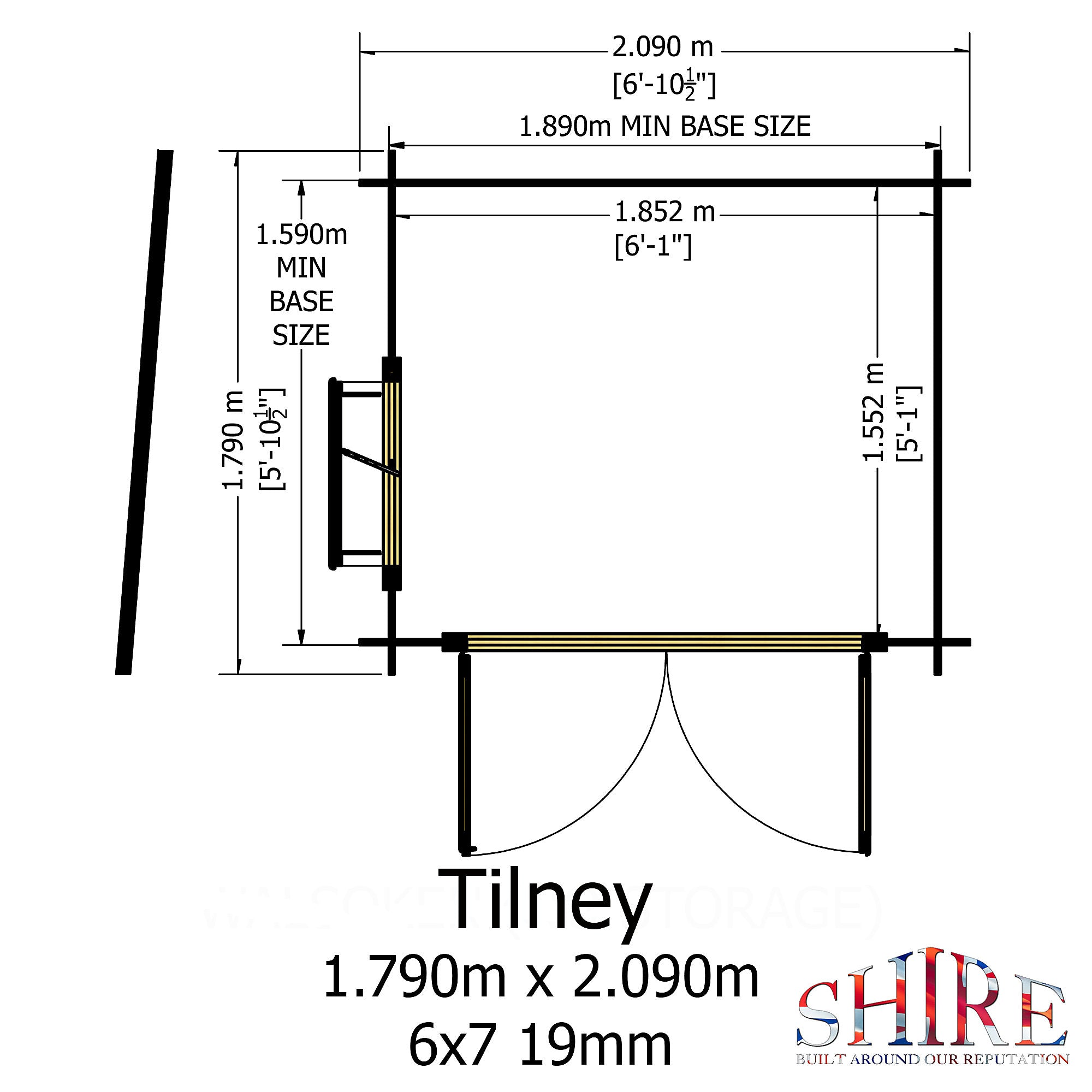 Shire Tilney 7x6 Log Cabin