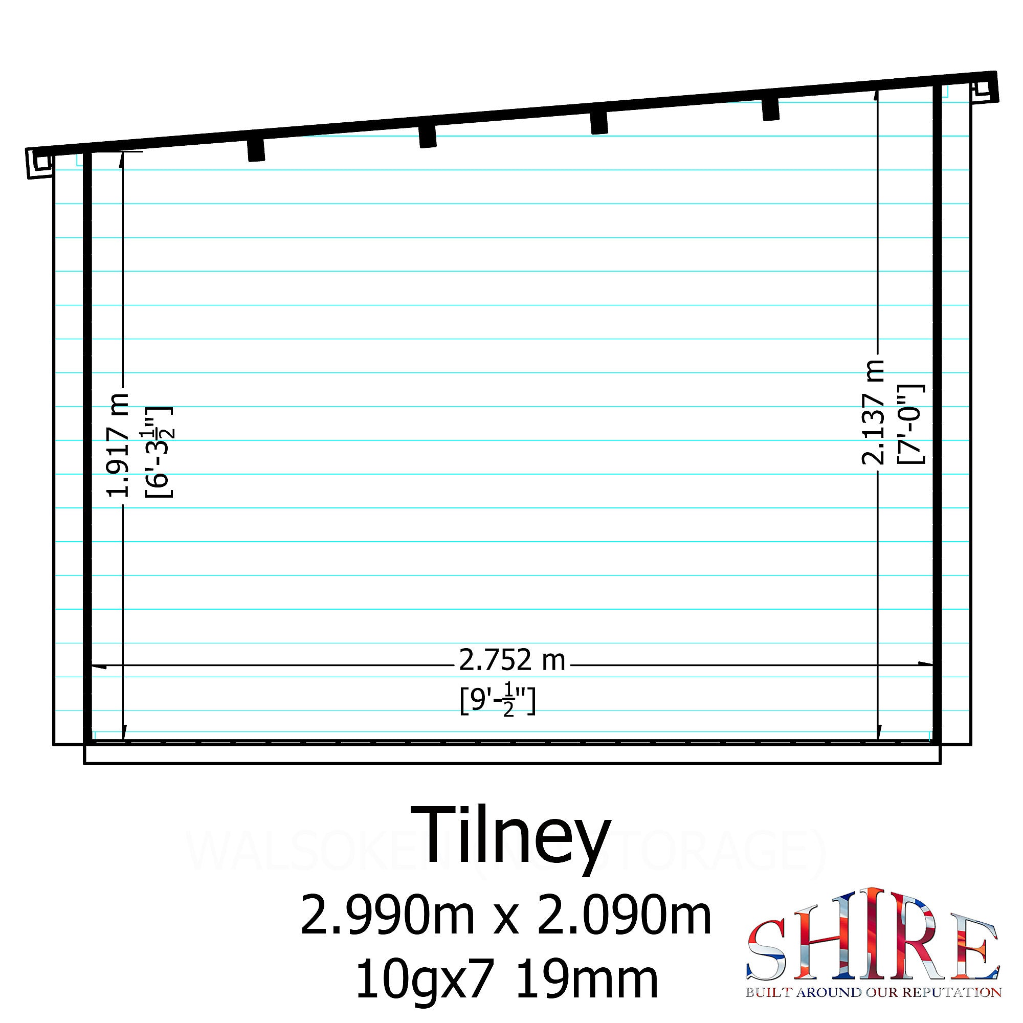 Shire Tilney 7x10 Log Cabin